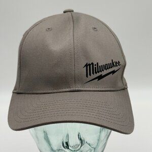 Milwaukee Tools Fitted Hat Cap Mens Size Small / Medium Gray 6 Panel Logo